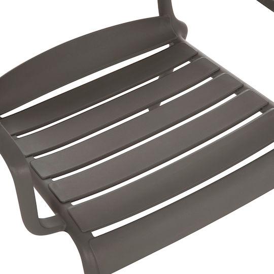 Outdoor Chair Polypropylene Korver Dark Olive Green 48x67x46cm