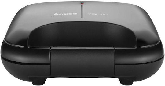 Amica Τοστιέρα για 2 Τοστ 750W Μαύρη