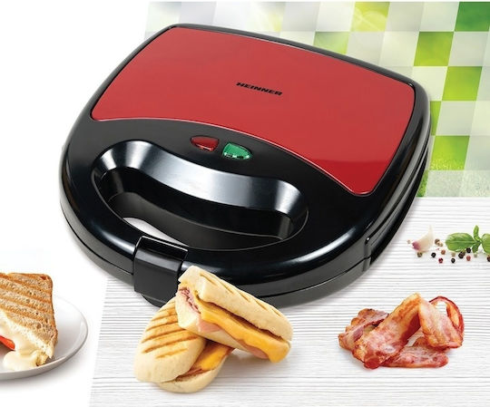 Heinner Sandwich Maker for 2 Sandwiches 750W Red