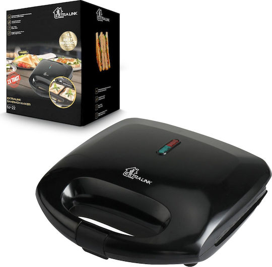 Extralink Smart Life Sandwich Maker with Removable Plates for for 2 Sandwiches Sandwiches 750W Black