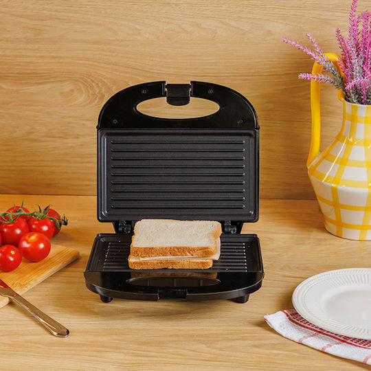Eurolamp Sandwich Maker for for 2 Sandwiches Sandwiches 800W Black