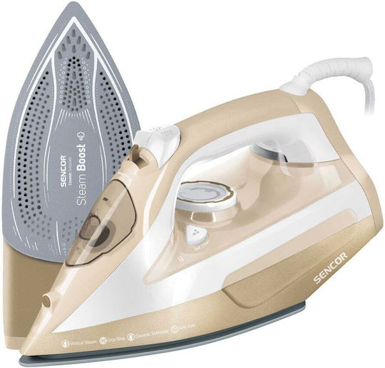 Sencor Steam Iron 2600W with Ceramic Plate and Continuous Steam Supply 35g/min