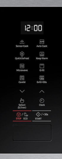 Samsung Εντοιχιζόμενος Φούρνος Μικροκυμάτων με Grill 22lt Μαύρος