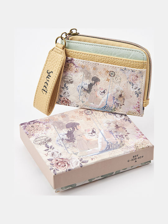 Damen Geldbörse Klassisch Beige