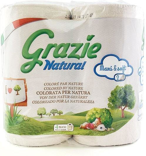 Grazie Natural Χαρτί Υγείας 4 Ρολά 3 Φύλλων