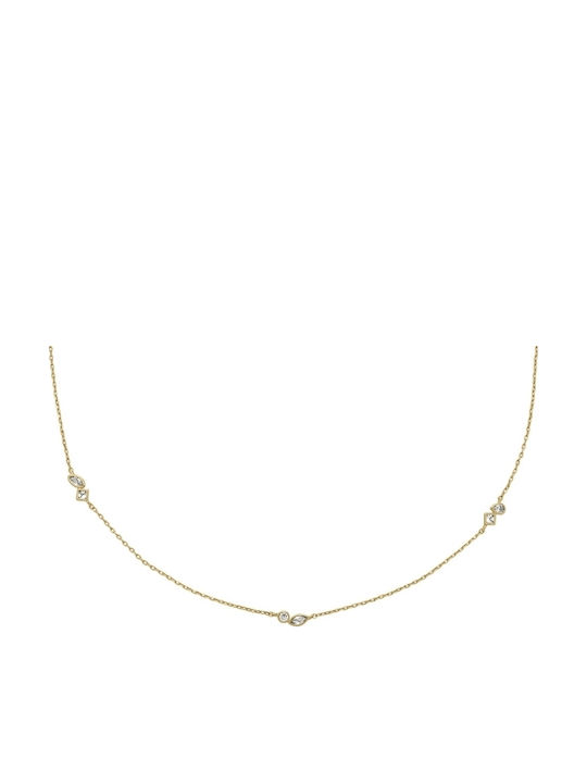 Fossil Gold Plated Necklace Fossil Gold Plated Necklace