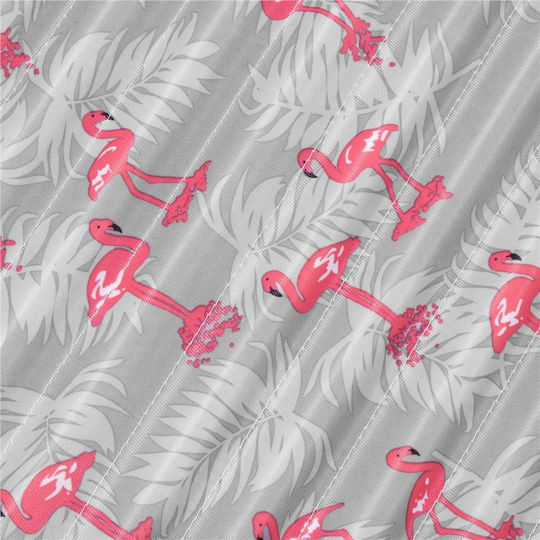 Saltea de plajă pliabilă din spumă, ultra-ușoară, cu pernă și mâner de transport, 60x180cm, roz flamingo, gri