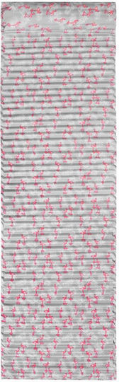 Saltea de plajă pliabilă din spumă, ultra-ușoară, cu pernă și mâner de transport, 60x180cm, roz flamingo, gri
