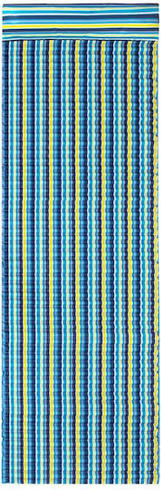 Foldable Beach Mattress Foam Ultra-light Pillow Carrying Handle 60x180cm Blue Yellow