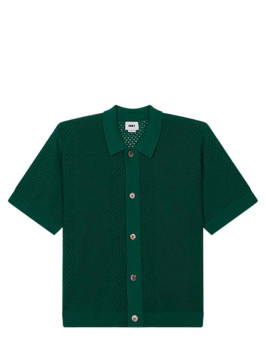 Evan Cu mânecă scurtă Cămașă Verde