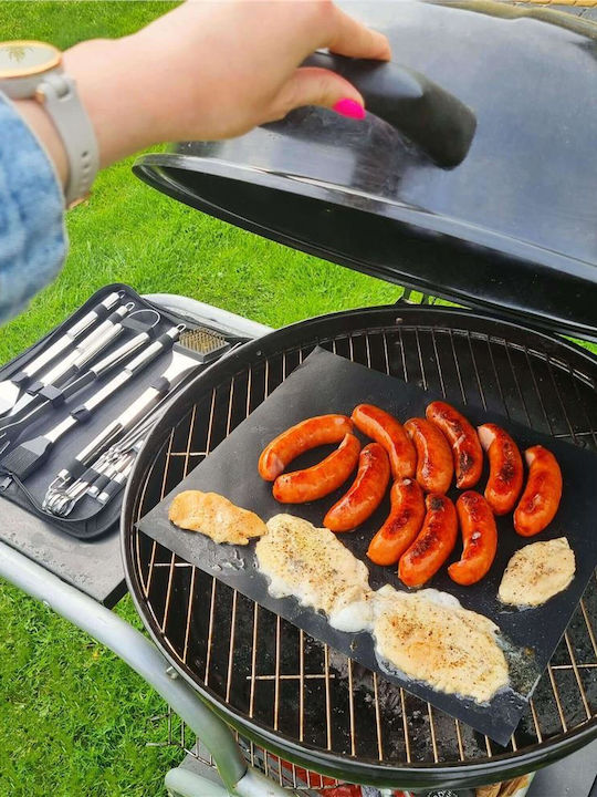 20-piece Stainless Steel Bbq Accessory Set Including Brush Carrying Case