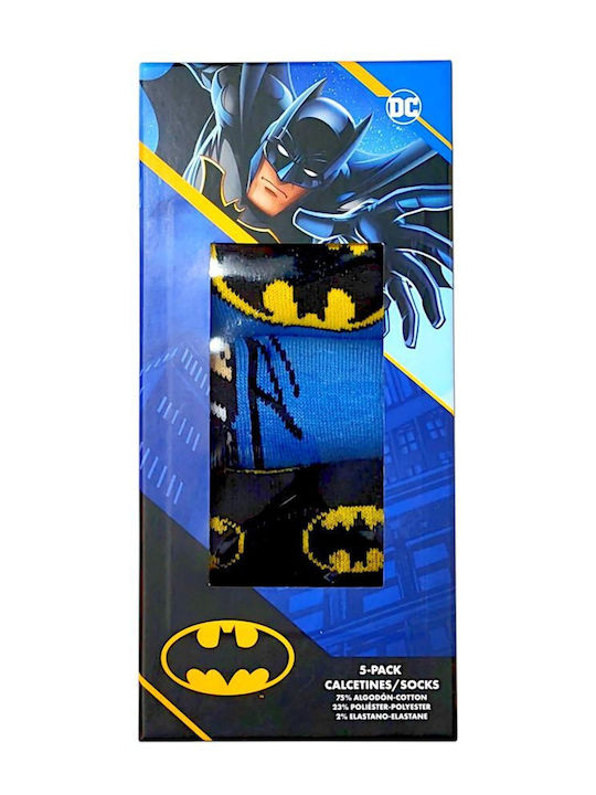 Disney Παιδικές Κάλτσες Batman Πολύχρωμες 5 Ζευγάρια