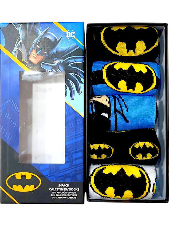 Disney Παιδικές Κάλτσες Batman Πολύχρωμες 5 Ζευγάρια