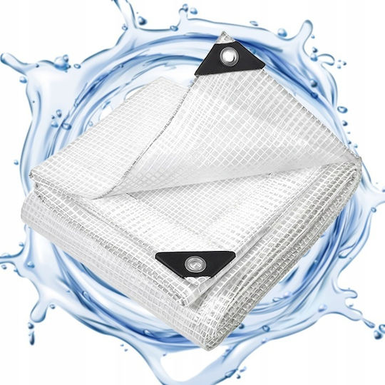 Waterproof Tarpaulin 100gr/m² 4x4m. Light Type Transparent