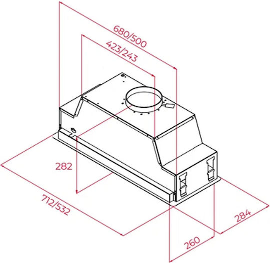 Teka Ventilation Mechanism 71.2cm Black