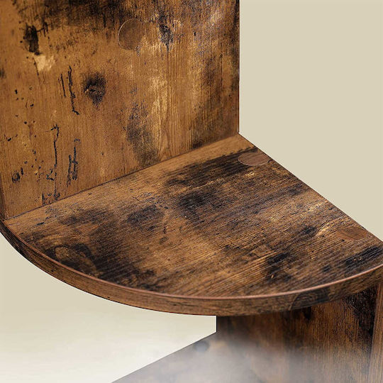 Raft Colțar Rustic Maro 20x20x126 cm