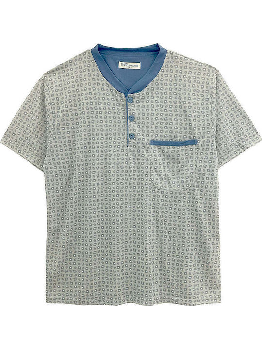 Ustyle Men's Summer Pajamas Set Gray