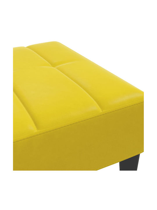 Hocker Fußhocker Gepolstert mit Samt Yellow 77x55x31cm