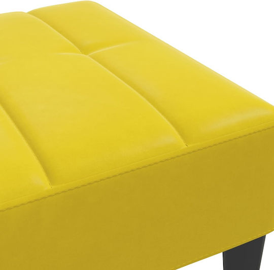 Hocker Fußhocker Gepolstert mit Samt Yellow 77x55x31cm