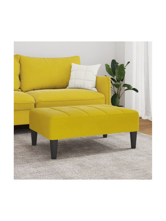 Hocker Fußhocker Gepolstert mit Samt Yellow 77x55x31cm
