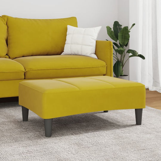 Samt Fußhocker Gelb 77x55x31cm