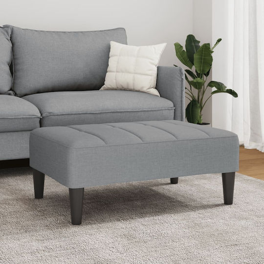 Stoff Fußhocker Hellgrau 77x55x31cm