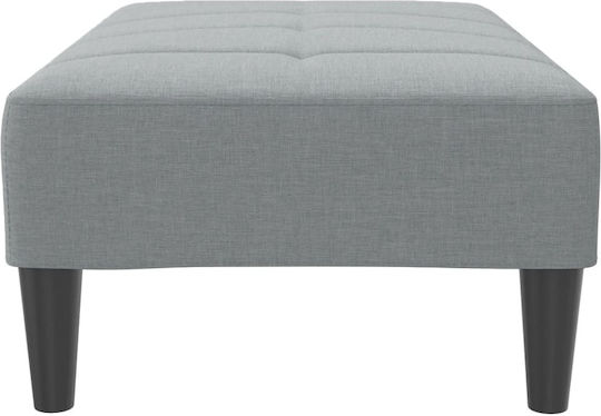 Stoff Fußhocker Hellgrau 77x55x31cm