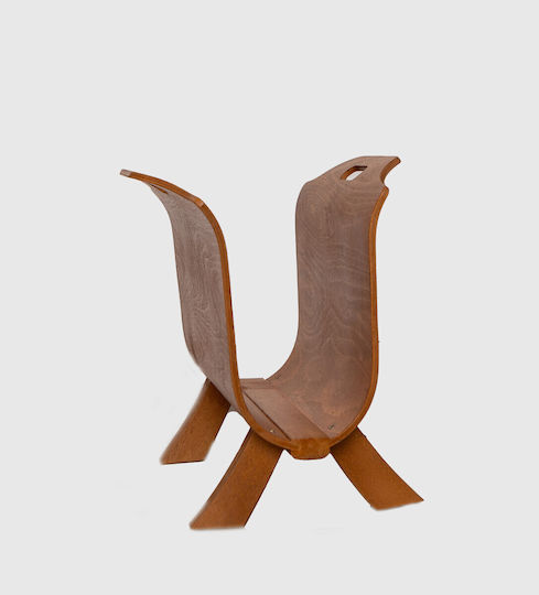 Wooden Magazine Rack M 37.5 X D 30 X H 40 Cm