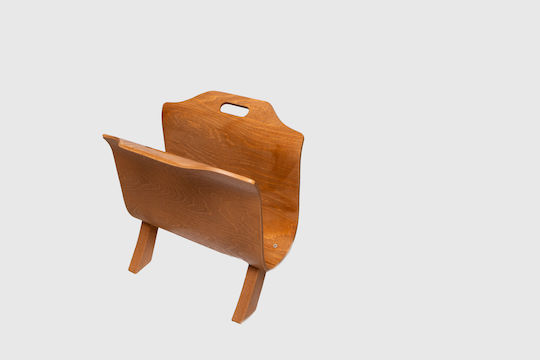 Wooden Magazine Rack M 37.5 X D 30 X H 40 Cm