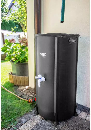 Neo Tools Vertical Cylindrical Plastic Storage Tank 100lt for Water / Petroleum Black
