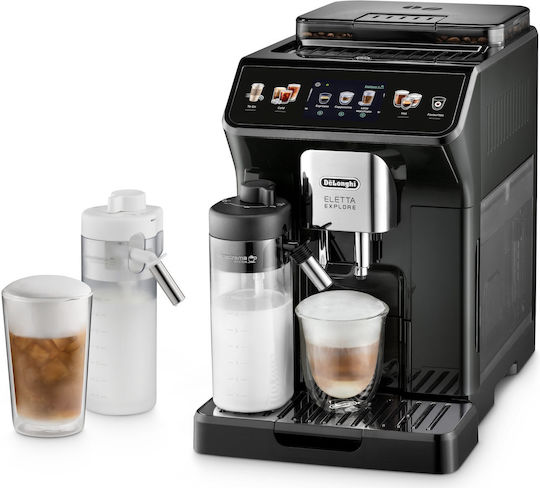 De'Longhi Eletta Explore Automatic Espresso Machine 1450W Pressure 19bar with Grinder Black