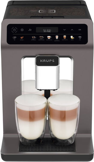 Krups Evidence One Αυτόματη Μηχανή Espresso 1450W Πίεσης 15bar με Μύλο Άλεσης Γκρι EA895E10