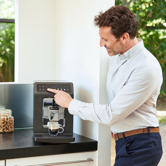 Krups Evidence One Αυτόματη Μηχανή Espresso 1450W Πίεσης 15bar με Μύλο Άλεσης Γκρι EA895E10