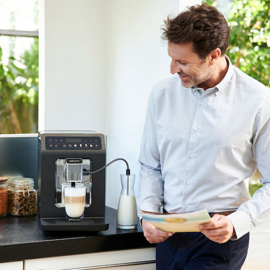 Krups Evidence One Αυτόματη Μηχανή Espresso 1450W Πίεσης 15bar με Μύλο Άλεσης Γκρι EA895E10