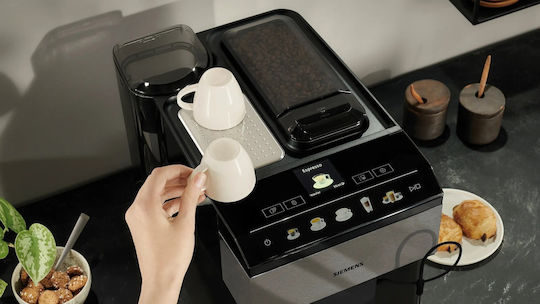 Siemens Automatic Espresso Machine 1500W Pressure 15bar with Grinder Black TP517R03