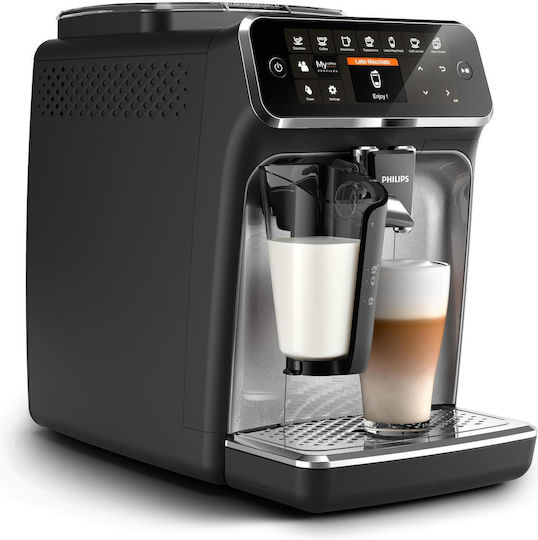 Philips Series 4300 Automatic Espresso Machine 1500W Pressure 15bar for Cappuccino with Grinder Black