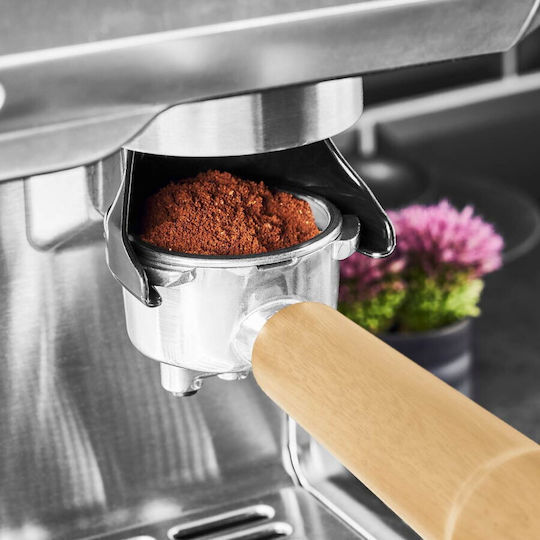 Gastroback Αυτόματη Μηχανή Espresso 1600W Πίεσης 15bar με Μύλο Άλεσης Γκρι 42625