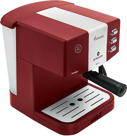 Singer Aroma Mașină de Espresso 850W Presiune 20bar Aroma Red