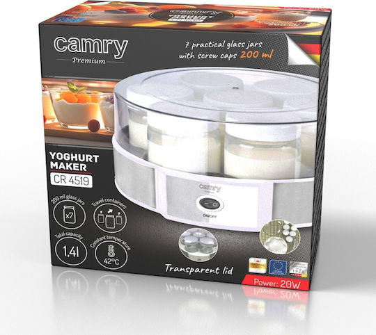 Camry Cr4519 Yogurt Maker 7 Jars X 200ml 20w