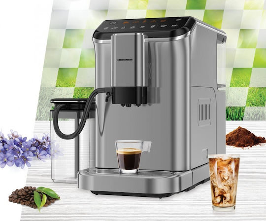 Heinner Automatische Espressomaschine 1350W Druck 20bar Gray HEMA-D20DGREY
