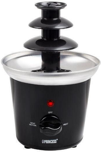 Princess Black Chocolate Fountain with 3 Flats 32W 15.4x15.4x24.5cm