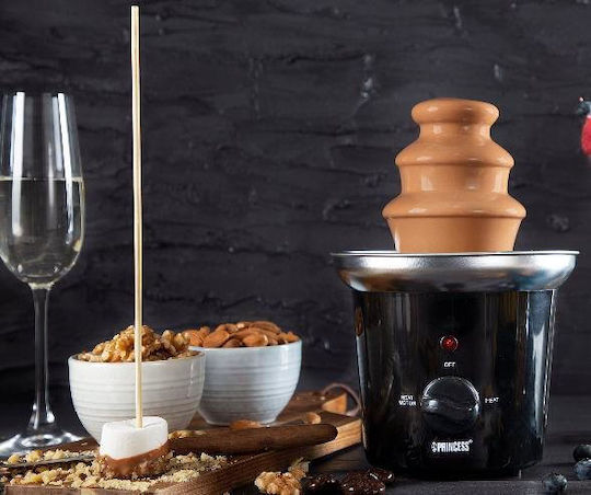 Princess Black Chocolate Fountain with 3 Flats 32W 15.4x15.4x24.5cm