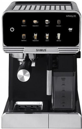 Samus Infinity 20 Mașină de Espresso 1350W Presiune 20bar pentru Cappuccino Neagră