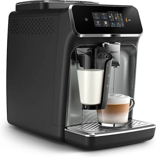 Philips Series 2300 Αυτόματη Μηχανή Espresso 1500W Πίεσης 15bar με Μύλο Άλεσης Γκρι EP2339/40