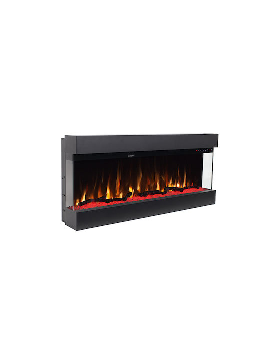 Hitense WXF700-SLIM3D-65 L.E.D Επιτοίχιο Ηλεκτρικό Τζάκι 1600W 165x54.5cm Μαύρο