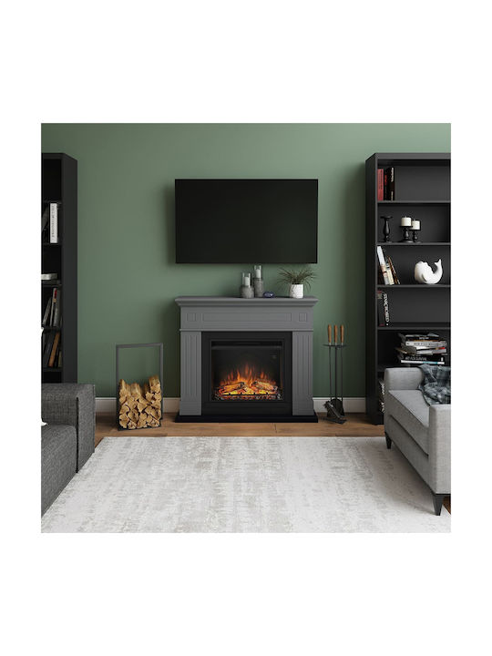 Tagu Larsen Floor Electric Fireplace 1500W 110x94.9cm Gray