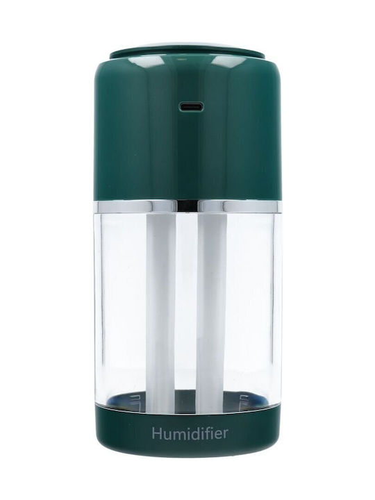 Led Συσκευή Αρωματοθεραπείας Humidifier Πράσινη 520ml