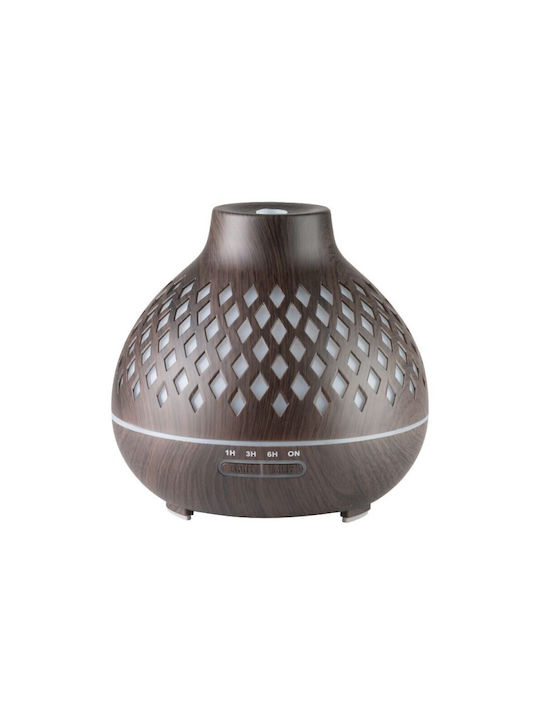 Lumini LED Dispozitiv de aromaterapie Ultrasonic cu telecomandă și temporizator Maro 550ml ΥΝ-15