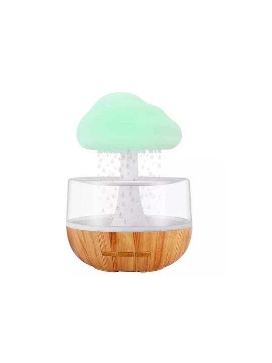 Factory Led Συσκευή Αρωματοθεραπείας Cloud Rain με Χρονοδιακόπτη Καφέ 300ml TS04093
