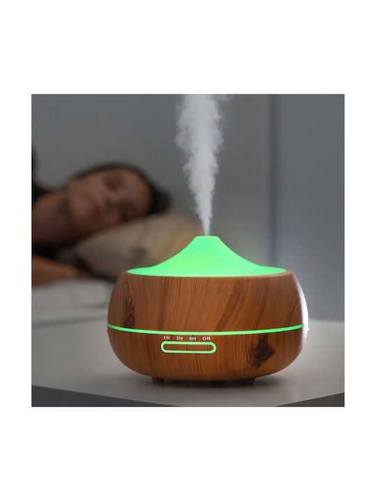 InnovaGoods LED Aromatherapie-Diffusor Woodeneffect Mehrfarbig